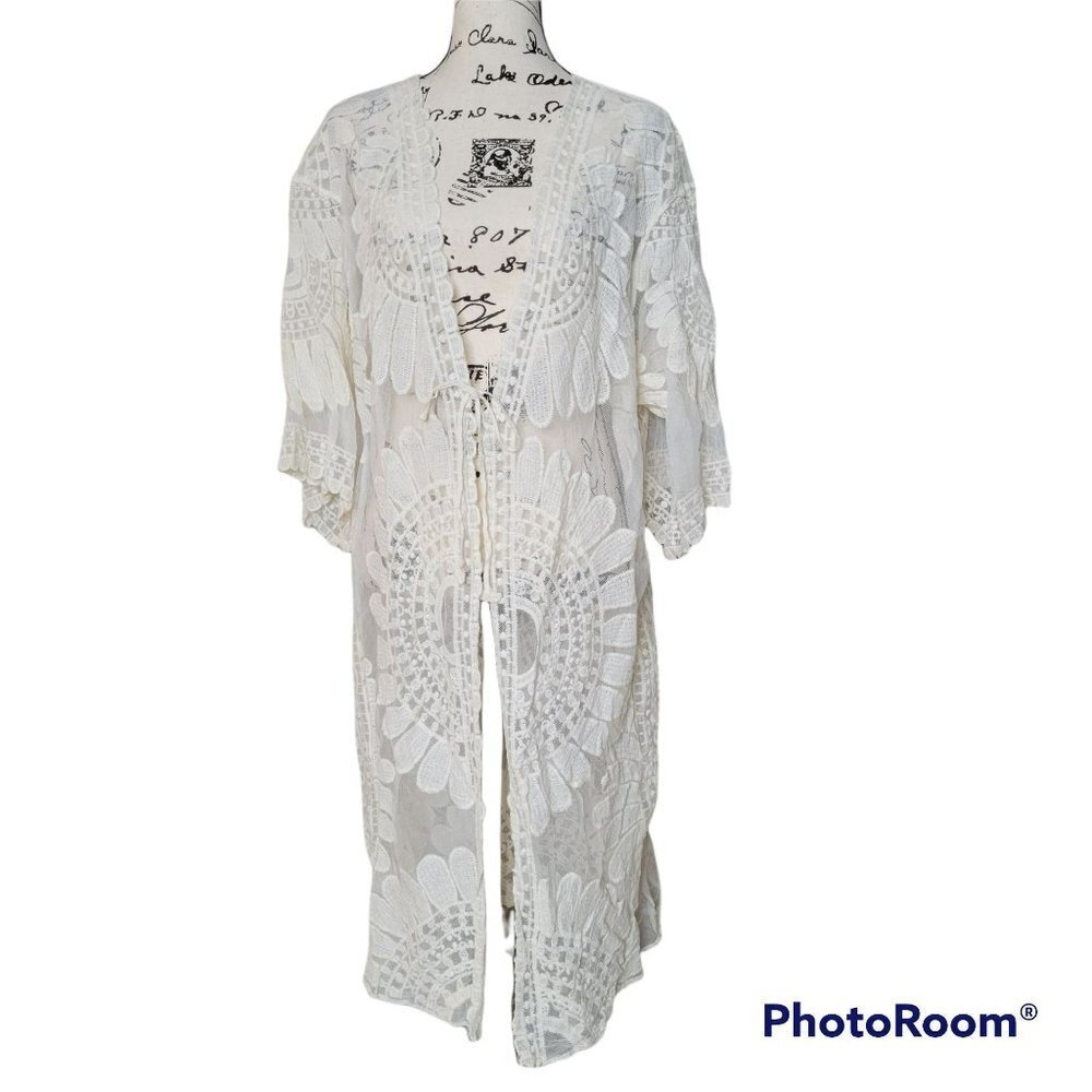 NWT Kamana Open Robe-Style Lace Bohemian Swim Cover - OS